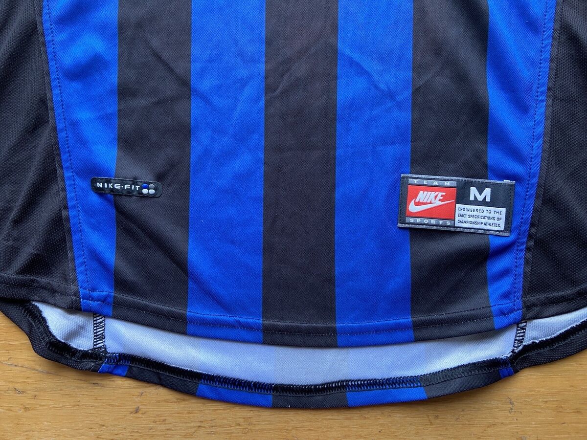INTER MILAN 1998 1999 HOME FOOTBALL SHIRT SOCCER JERSEY NIKE INTER MILAN 1998 1999 HOME FOOTBALL SHIRT SOCCER JERSEY NIKE