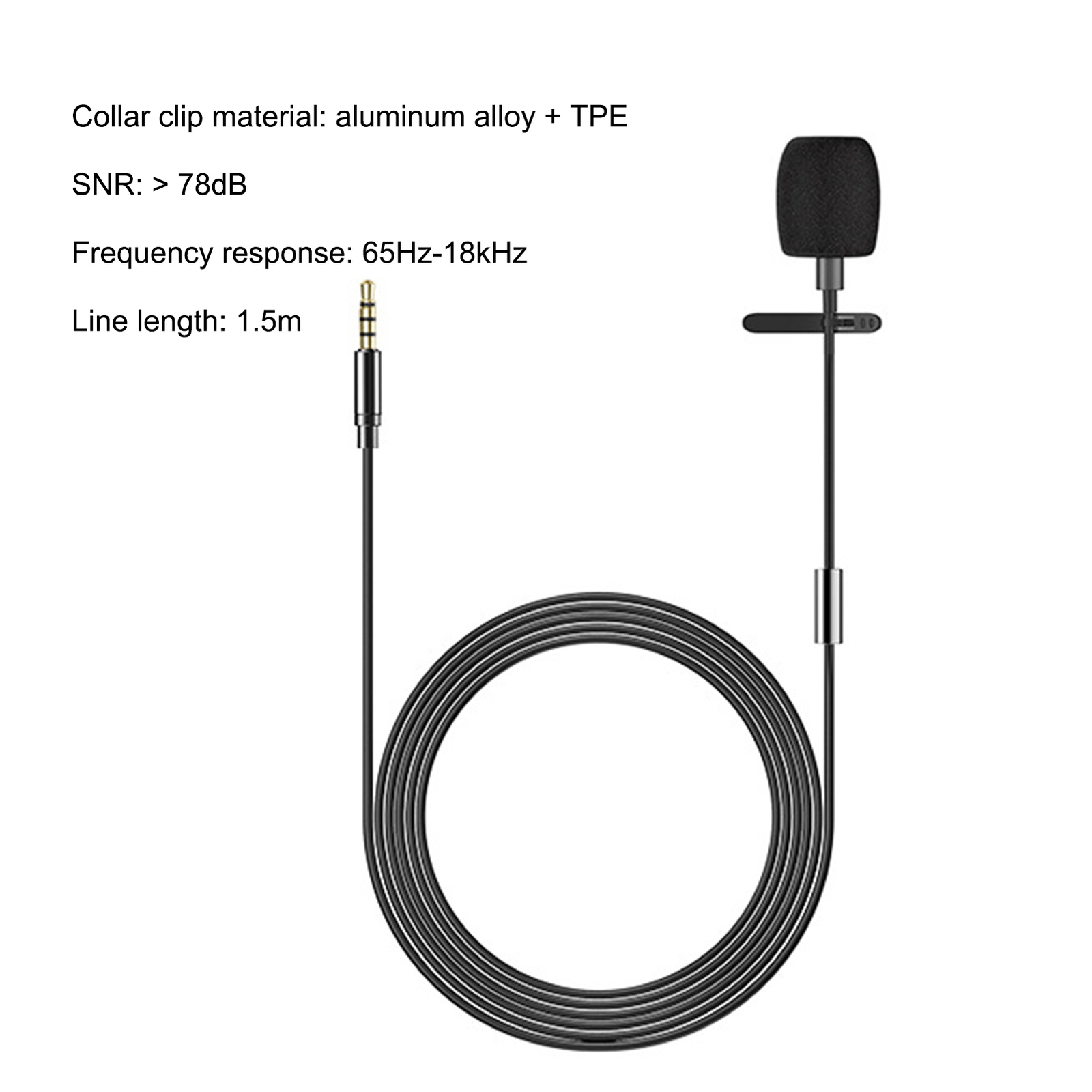 Jt105 Hanging Microphone Wearresistant Portable Condenser Lavalier