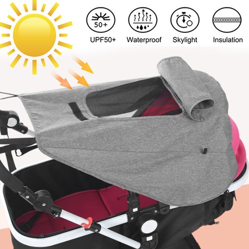 UK Baby Stroller Sun Shade Canopy For Pushchair Pram Buggy Hood Parasol Cover - Picture 7 of 11