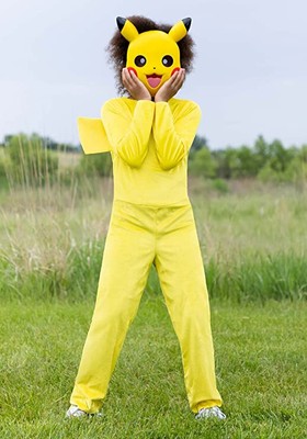 Disguise Pikachu Mädchen-Kostüm – Gelb, Größe L (10-12 Jahre), Mit Stirnband & Wangenaufkleber