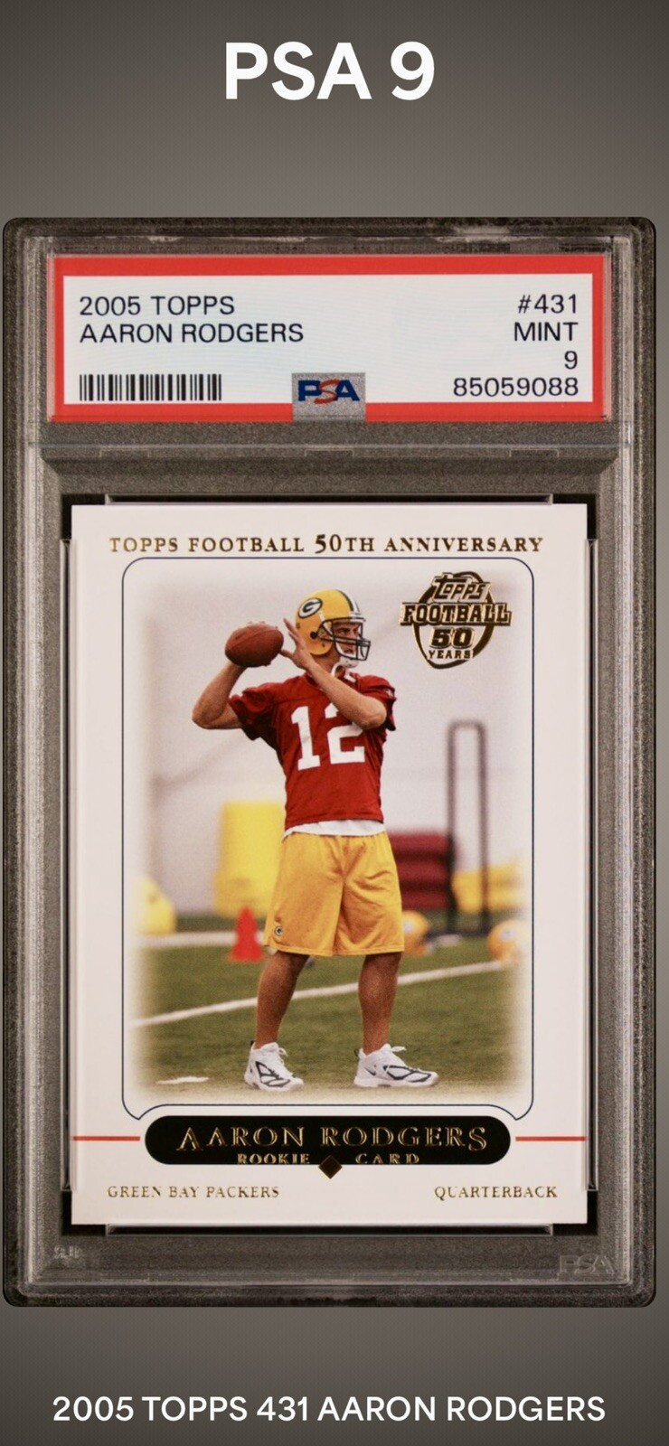Aaron Rodgers 2005 Draft Pick 23KT Gold Gem-MT 10 Rookie Card | Graded WCG 10 | Merrick Mint | Green Bay Packers 11 thumbnail image