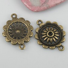 16pcs antiqued bronze color flower connector EF0547