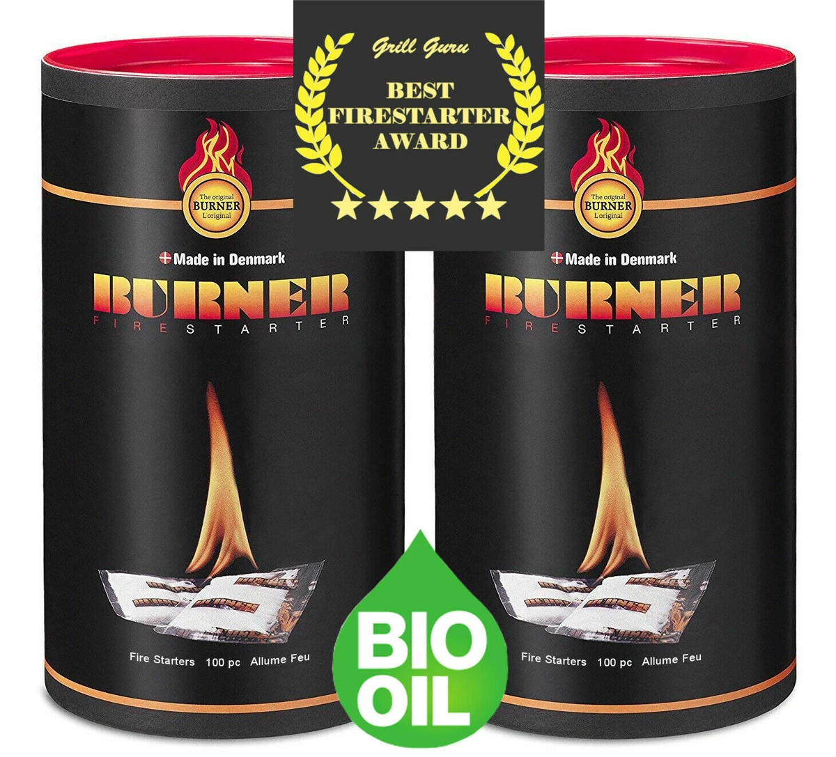 Original Burner Firelighters Firestarters Eco Natural bbq fires - 200  Sachets | eBay