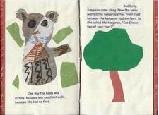 KOALAS & KANGAROOS~Original Handmade Collage Children's Bk~Paste Paper Covers VG