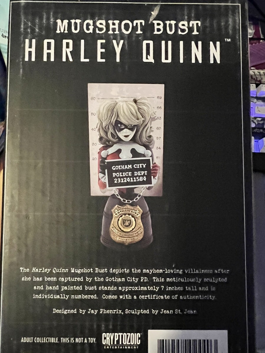 Buste Cryptozoic – Harley Quinn Mugshot – Batman – Neuf Sous Blister