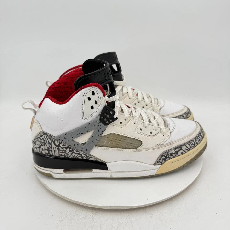 Nike Air Jordan Spizike Men 11.5 315371-122 White Cement Grey Varsity Red Shoes - Image 4 of 4