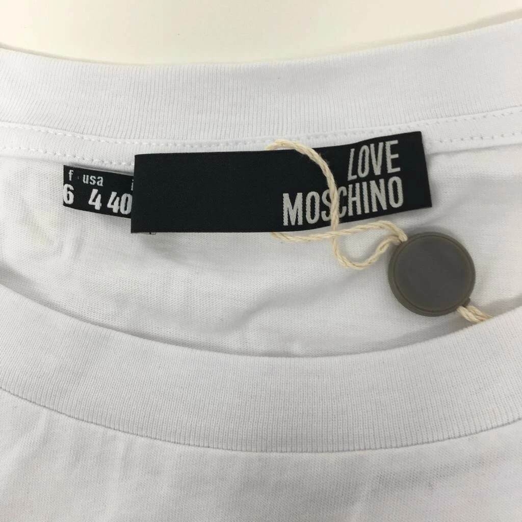 Abito T Shirt LOVE MOSCHINO con Stampa Logo Bianco UK 8 IT 40