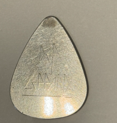 Def Leppard Steve Clark REVERSE LOGO Steel Guitar Pick STAGE USED