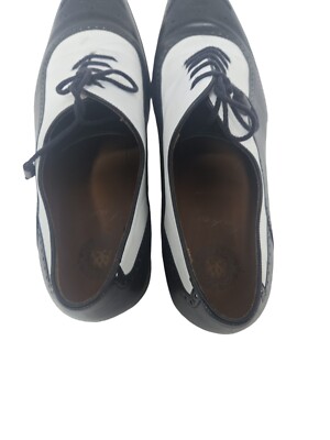 MEZLAN Square Toe Black & White Squire Spectator Wingtip Shoe Size 14 MEZLAN Square Toe Black & White Squire Spectator Wingtip  main image 3