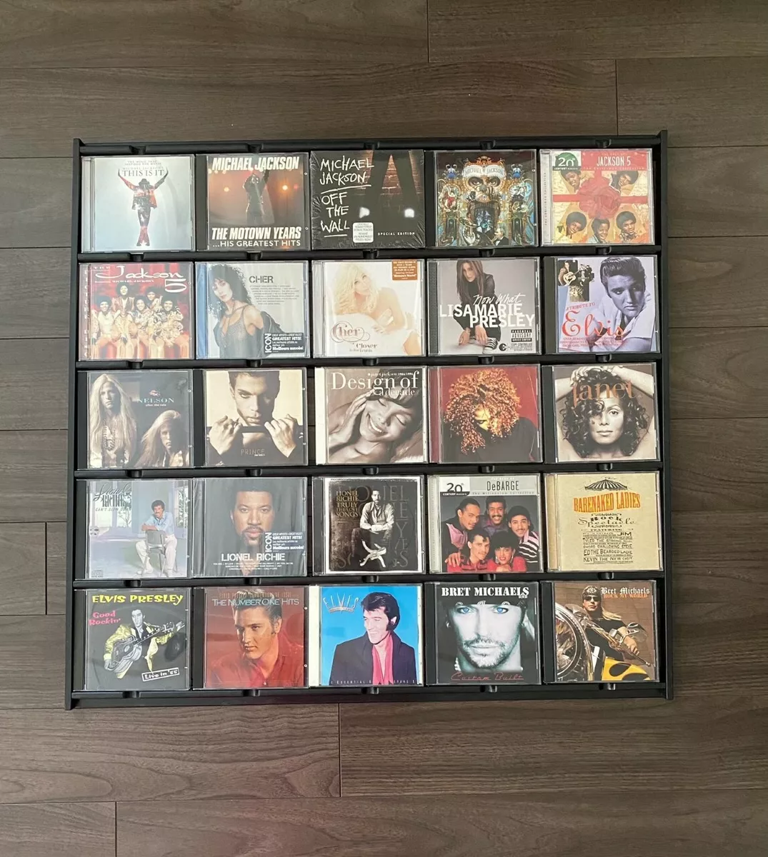 CD Mural Wall Storage Adele Meatloaf Kill Zeppelin Bieber Weeknd Pentatonix