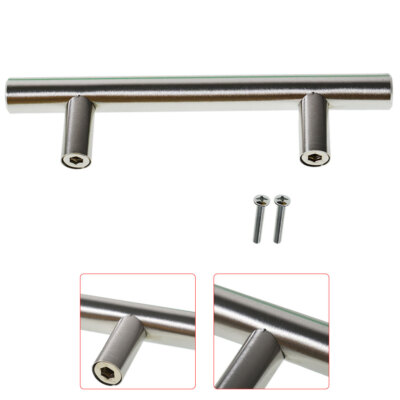 30 Pack For Cabinet 6 ''Brushed Stainless Steel T Silver Hollow Furniture Handle
