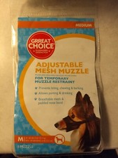 GRREAT CHOICE, Adjustable, Dog Muzzle. Mesh. Medium. M 24-48 lbs NEW in Package.