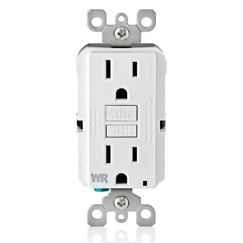 Leviton GFCI Weather-Resistant Outlet, 15 Amp, Self Test, Non Tamper-Resistant