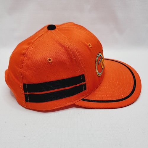 Vintage Clymer Clark Orange Two Stripe Snapback Hat Challenger Sports Made USA - Picture 3 of 10
