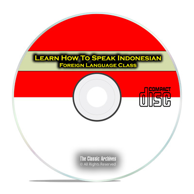 Learn How To Speak Indonesian, Fast Easy Foreign Language Training Course CD G92
