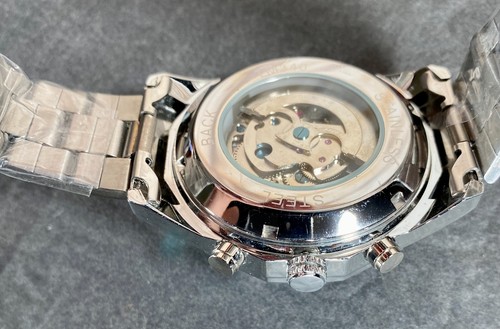 Winner TM340 Skeleton Tachymeter Mechanical Automatic Sports Mens Watch - Picture 11 of 12