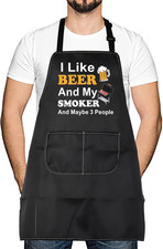 Grill Dad Apron BBQ Party Gift I Like Beer And My Smoker Waterprof Apron For Fat