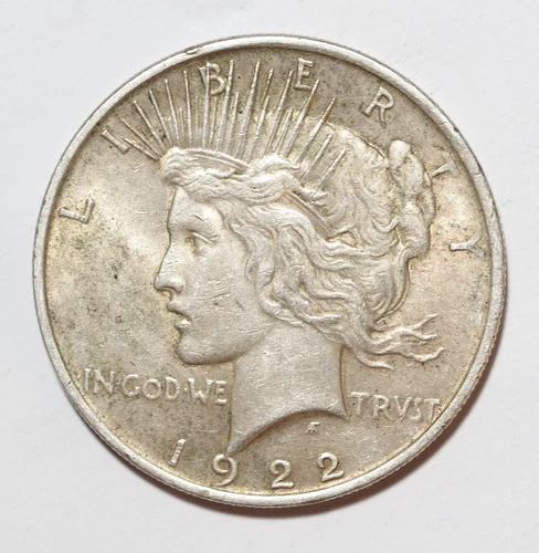 (1) XF 1922 Peace Dollar 90% Silver Philadelphia Mint Extremely Fine $1 US Coin