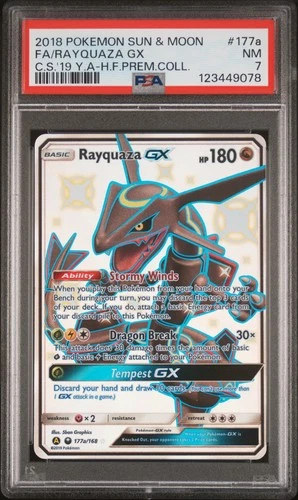 Rayquaza Gx 177a Premium Collection Pokemon PSA 7