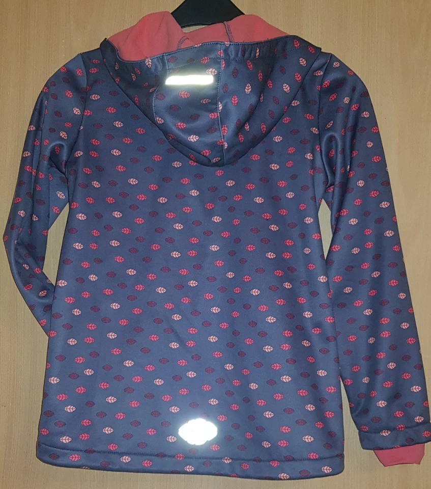 Windjacke gefüttert Kapuze wasserabweisend Mädchen Herbstlaub Reflektor 134 140 - Bild 3 von 4