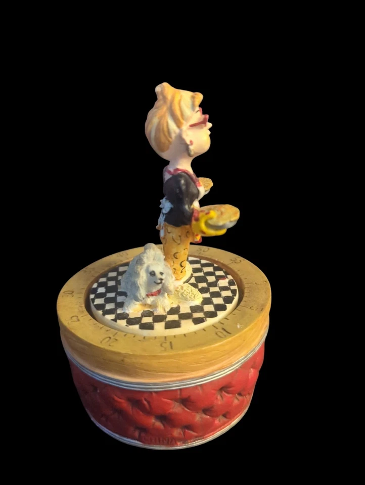 Novelty Kitchen Timer Hot Stuff Sassy Old Lady With Poodle By Boston Warehouse - Image 4 of 4