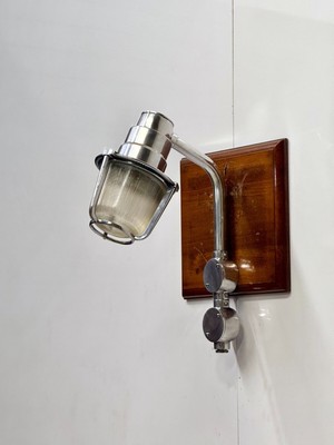 Elegante restaurierte deutsche EOW Schiffslampe Aluminium Industrie...
