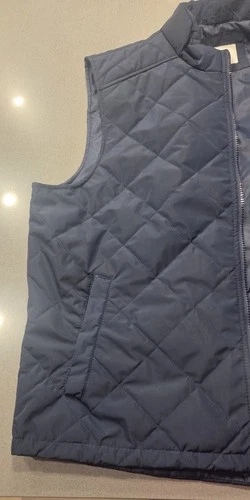 Goodfellow & Co Men's Quilted Navy Blue Zip Up Puffer Vest With Side Pockets XL image 9