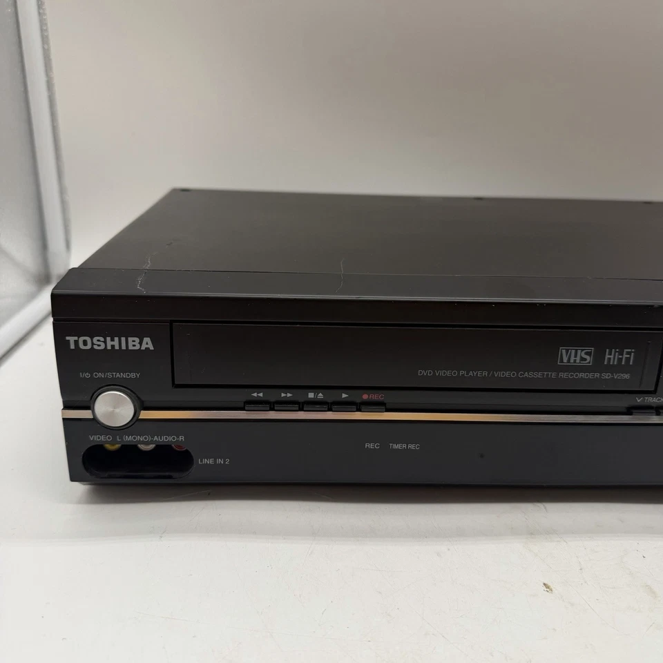 Toshiba SD-V296 DVD/VCR Combo Unit VHS Player Recorder w/ Remote - Tested Works - Image 4 of 4