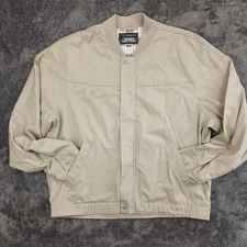Vtg Levi's Jacket Mens Large Khaki Cotton Zip Harrington Bomber Grandpa Classic