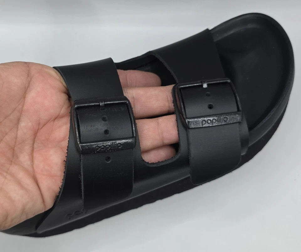 Birkenstock/papillio Arizona Pap exquisito cuero negro estrecho Foto 3 de 4