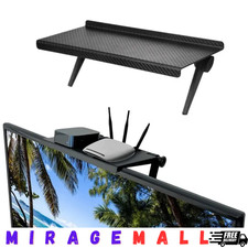 Adjustable TV Screen Top Shelf Storage Rack for Router Remote Box – Black