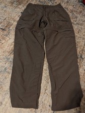 Royal Robbins Convertible Hiking Pants Womens 10 Brown Zip Off Cargo Outdoor...