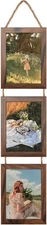 5x7 Picture Frames Collage Walnut Brown 3 Opening 5 x 7 Hanging Picture Frame...