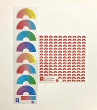 Lot Rainbow Mini Holographic Magical Prismatic Colorful Gradient Retro Stickers