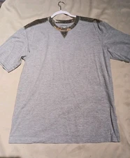 Realtree Men’s Cotton T-Shirt Size L – Buckhorn River Gray Camo Outdoor Tee