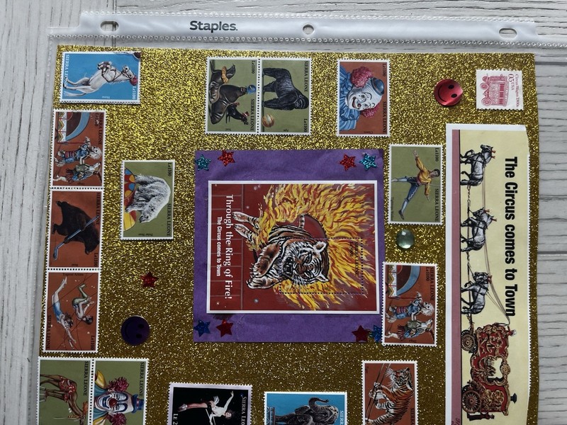 Circus and Clown Stamps and Matchbook Covers