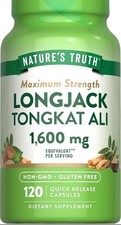 Longjack 1600mg 120 Capsules Formula for Men Non-GMO Nature's Truth 11/26 SEALED