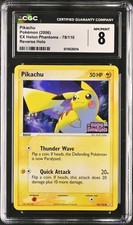 CGC 8 NM/M PIKACHU 78/110 REVERSE HOLO 2006 POKEMON EX HOLON PHANTOMS POP 25 on eBay