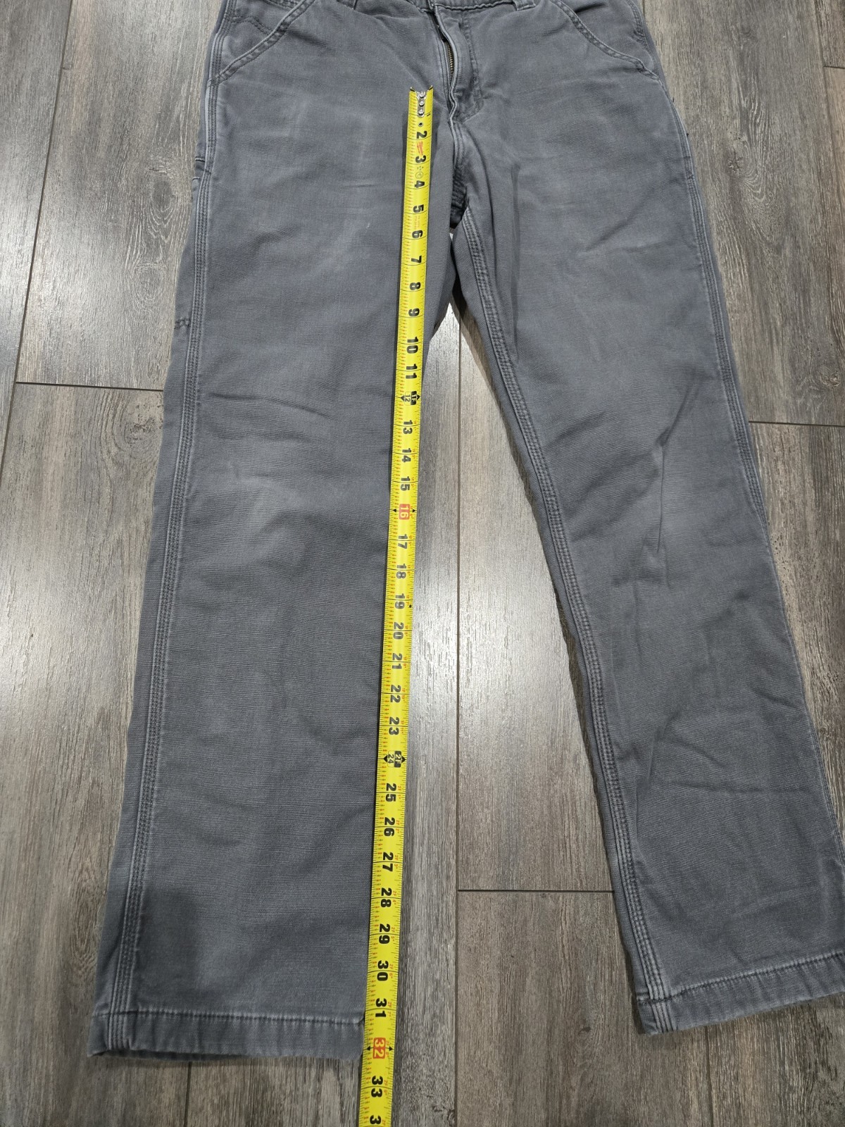 Carhartt Men's 33x32 Gray Double Knee Carpenter Work … - Gem