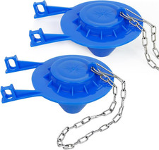2 Pack 2-Inch Universal Toilet Flapper Replacement Kit, Durable Rubber with Stai
