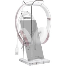 Headphone Stand Gaming Headset Holder For Desk Cable Organizer  Transparent