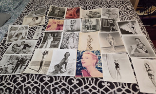 Lot Of 26 Vintage black and white photographs models women pinup actresses NR