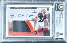 2021 Ja'Marr Chase RC Black Box 1/1 BGS 9 AUTO 10 POP 1 RPA Panini One Rookie 💎