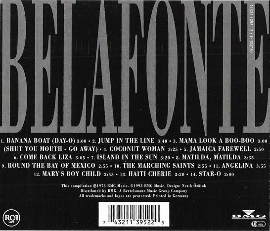 Harry Belafonte – Golden Records Vol. 1 (1993) CD, Calypso, Latin Jazz, gebr. - Bild 2 von 2