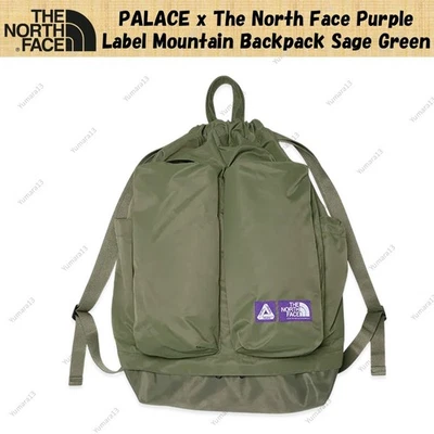 Sac à dos de montagne PALACE x The North Face étiquette violette vert sauge - Photo 1/4