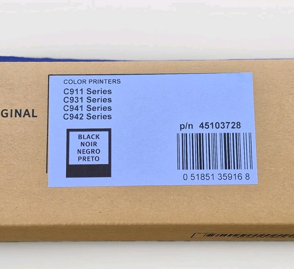 NEW OKI Data 45103728 Image Drum BLACK C911dn C931dn C931e C941dn C941e C942  - Image 2 of 2