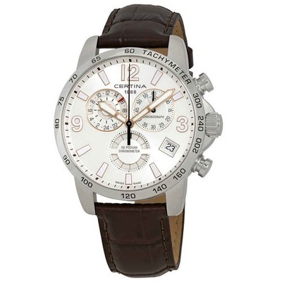 Certina DS Podium Chronograph Silver Dial Men's GMT Watch C034.654.16.037.01