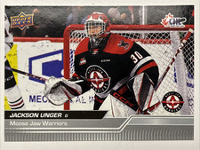 2023-24 23/24 Upper Deck CHL #256 Jackson Unger Moose Jaw Warriors