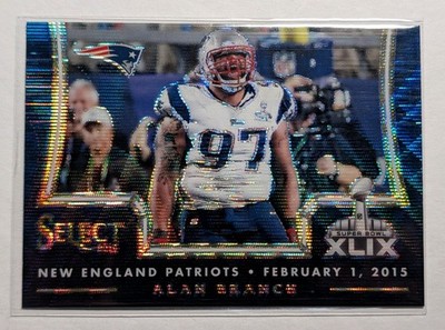 2014 Panini Select Super Bowl XLIX Blue Mojo #15 Alan Branch Redemption Patriots