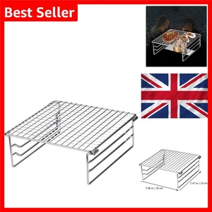 Grill pliable Campfire Grate en acier inoxydable Portable BBQ Gratte pour le Camping,...
